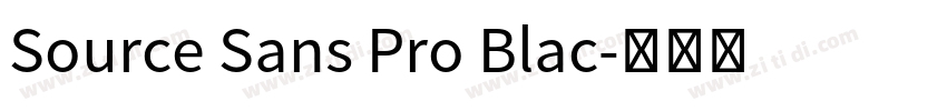 Source Sans Pro Blac字体转换
